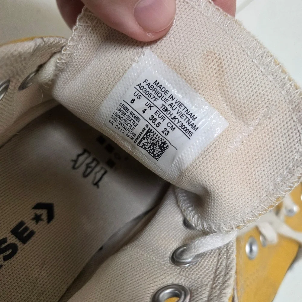Converse Chuck Taylor All Star Lift Ox Yellow Platform Sneakers Womens 6 A03057F